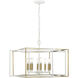 Lowe 8 Light 28 inch Matte White/Vintage Brass Indoor Pendant Ceiling Light